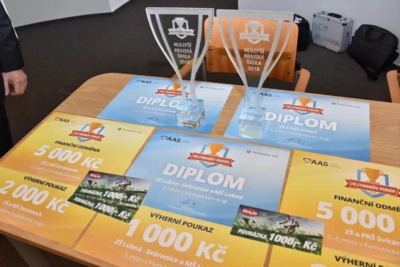 Hejtmanův pohár získaly v&nbsp;Pardubickém kraji dvě školy