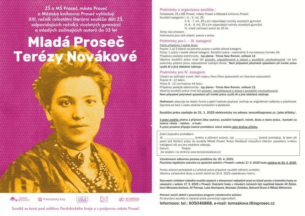 Literární soutěž Mladá Proseč Terézy Novákové