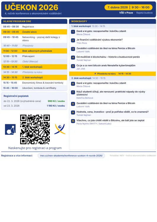 Pozvánka na konferenci UČEKON (4.&nbsp;ročník)