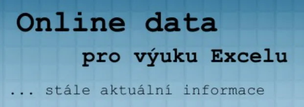 Online data pro výuku Excelu
