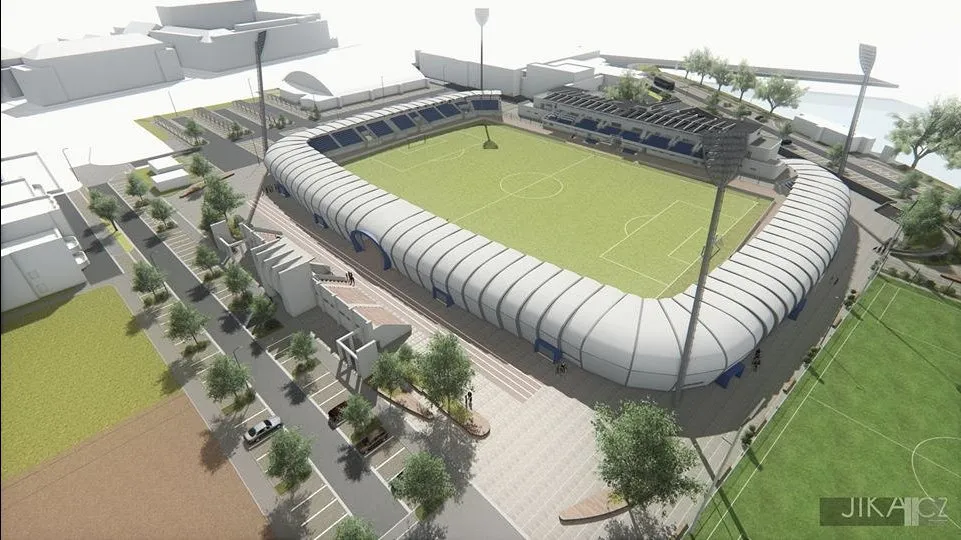 Pardubice chtějí stadion pro 1.&nbsp;fotbalovou ligu, dají na něj až 430 milionů. Město vypsalo veřejnou zakázku na revitalizaci letního stadionu