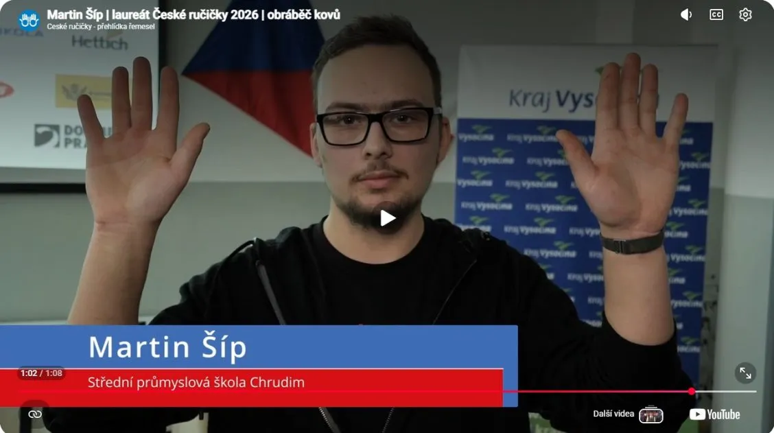 Pardubický kraj má mezi nejlepšími mladými řemeslníky republiky svého zástupce. Martin Šíp zvítězil v&nbsp;oboru obráběč kovů