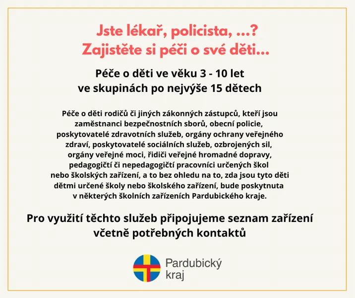 Hejtman Martin Netolický vydal opatření o&nbsp;zajištění péče o&nbsp;děti rodičů vybraných profesí