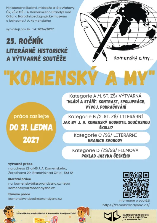 Literárně historická a&nbsp;výtvarná soutěž „Komenský a&nbsp;my“