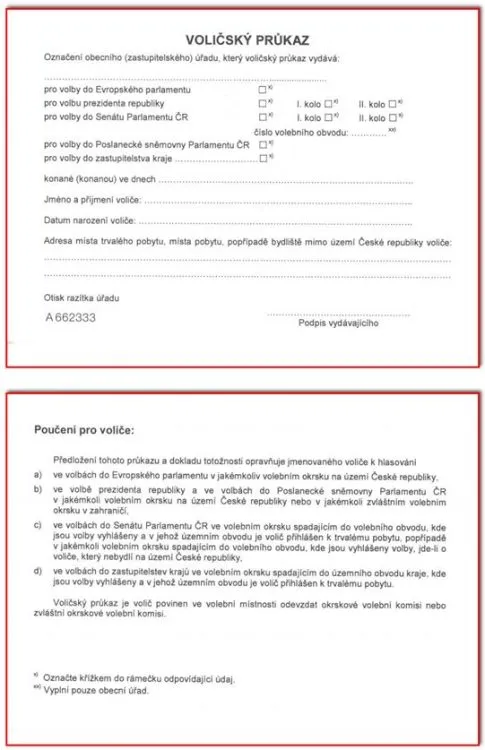 Volby – Voličský průkaz umožňuje hlasovat kdekoliv v&nbsp;ČR