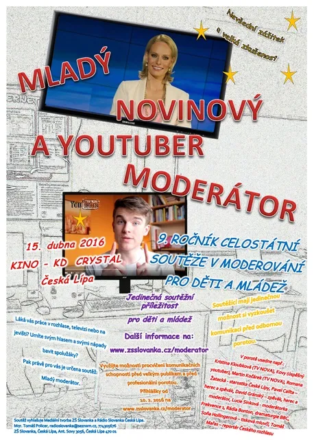 9.&nbsp;ročník celostátní soutěže – Mladý youtuber moderátor 2016