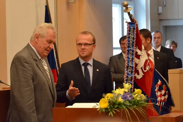 Prezident Miloš Zeman navštívil Krajský úřad Pardubického kraje