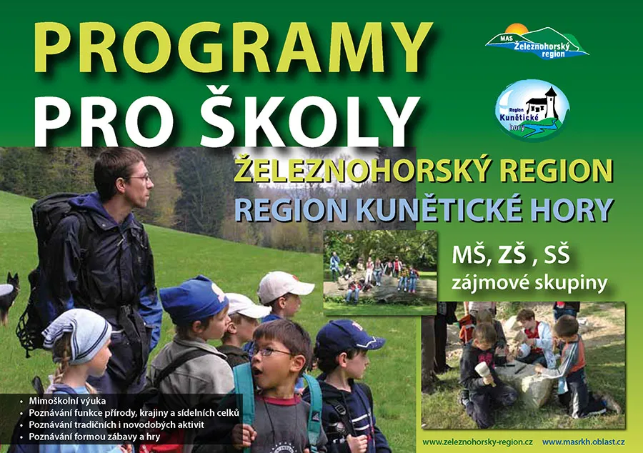 Vzdělávací programy zaměřené na vlastivědu, přírodopis, zeměpis a&nbsp;ekologickou výchovu