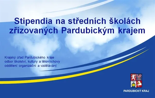 Stipendia na středních školách zřizovaných Pardubickým krajem pro školní rok 2013/2014