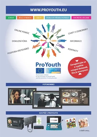 Informace Pražského centra primární prevence o&nbsp;projektu Pro Youth, který je zaměřen na prevenci poruch příjmu potravy.