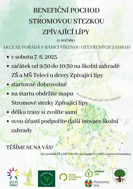 Benefiční pochod Stromovou stezkou Zpívající lípy