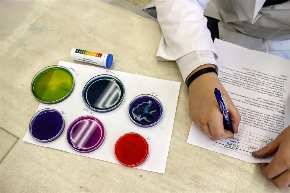 Žáci ze ZŠ Studánka v&nbsp;laboratořích pardubického gymnázia v&nbsp;Dašické 1083