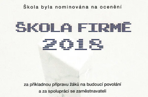 Střední škola automobilní Ústí nad Orlicí získala ocenění Škola firmě 2018
