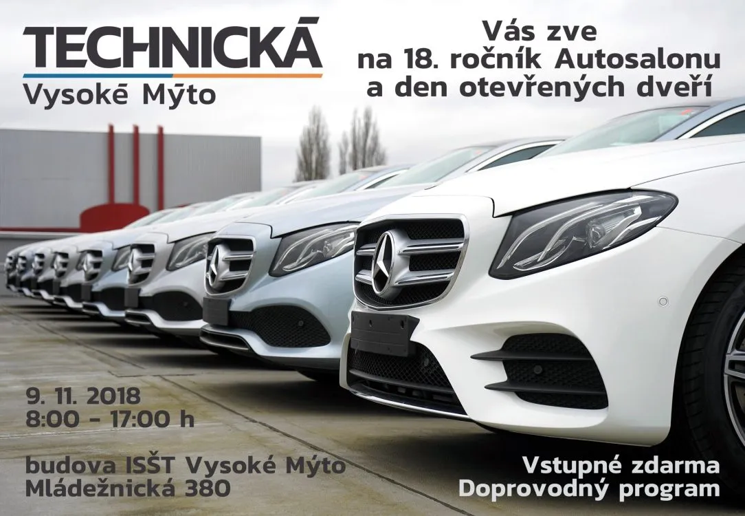 TECHNICKÁ Vysoké Mýto pořádá 18.&nbsp;ročník Autosalonu