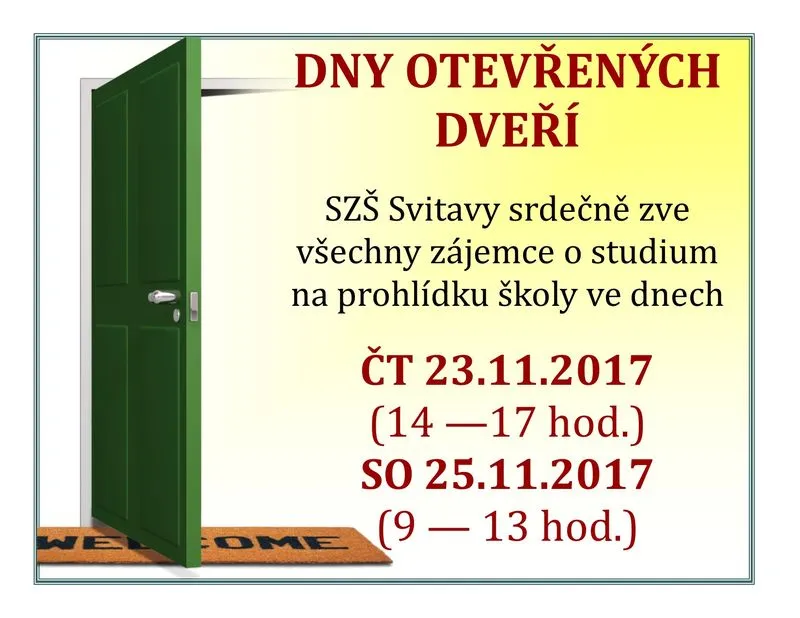 Dny otevřených dveří v&nbsp;SZŠ Svitavy