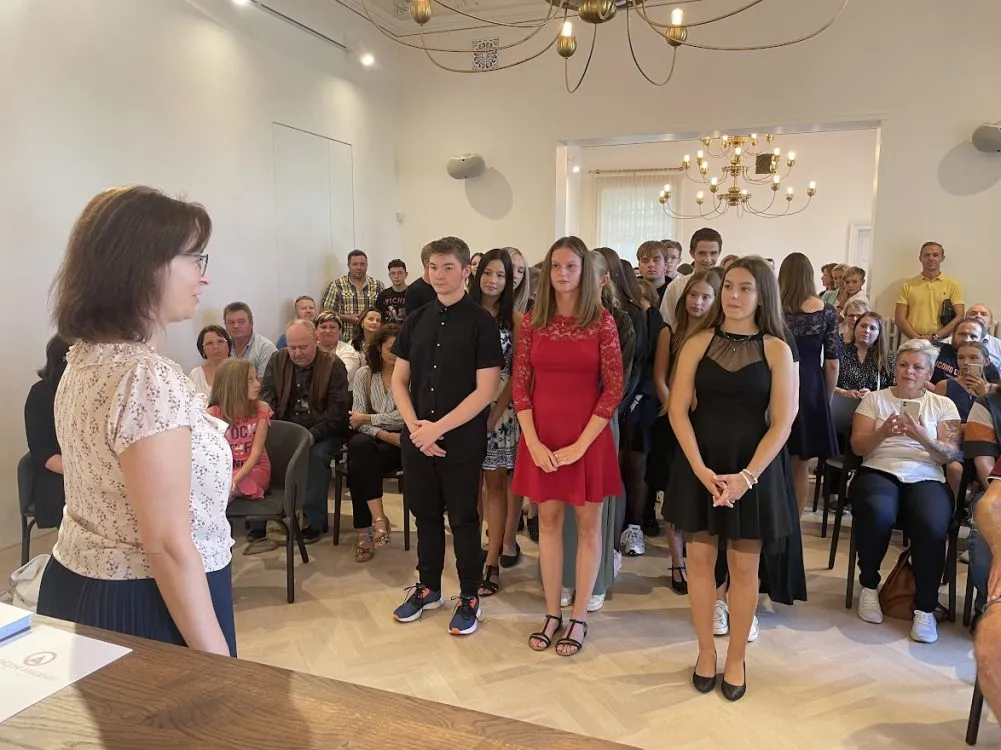 Slavnostní zahájení studia na svitavské obchodní akademii
