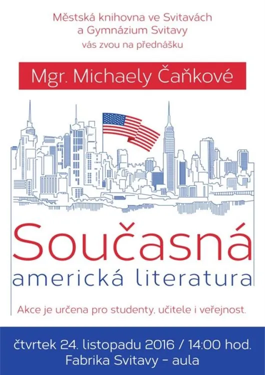 Svitavské gymnázium pořádá přednášku o&nbsp;současné americké literatuře