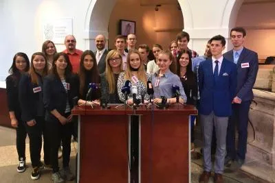 Exkurze svitavských gymnazistů do poslanecké sněmovny
