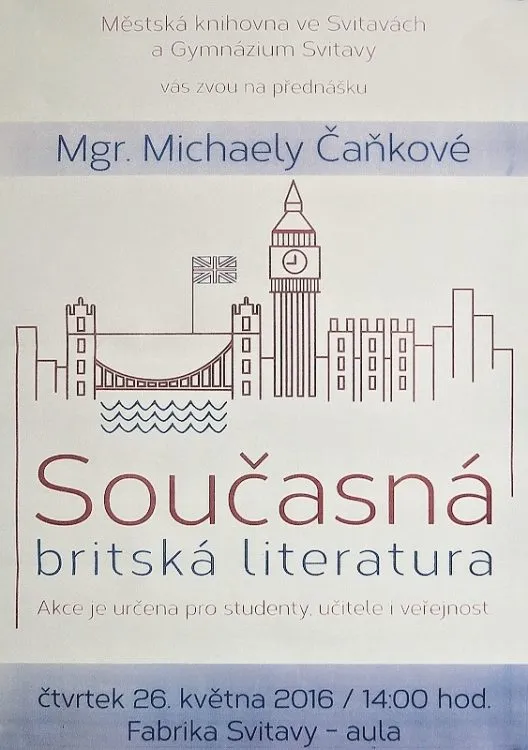 Přednáška o&nbsp;britské literatuře ve Svitavách