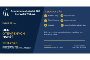 Gymnázium a&nbsp;Letecká střední odborná škola Moravská Třebová – Den otevřených dveří