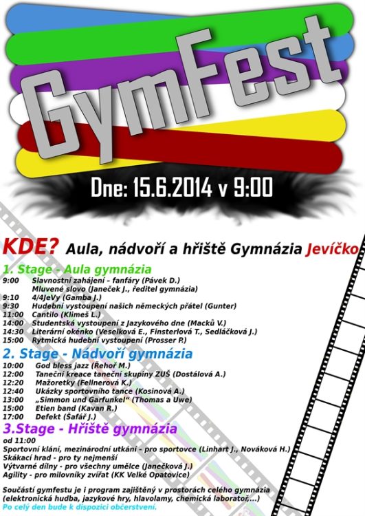 Gymnázium Jevíčko – GymFest 2014