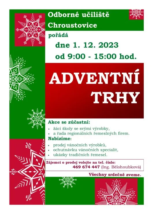 Adventní trhy-zámek Chroustovice