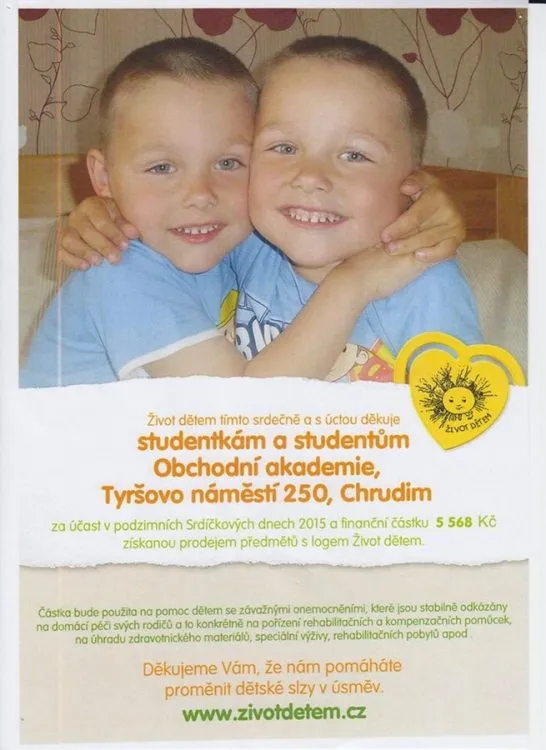 Studenti OA Chrudim pomáhali během srdíčkových dnů