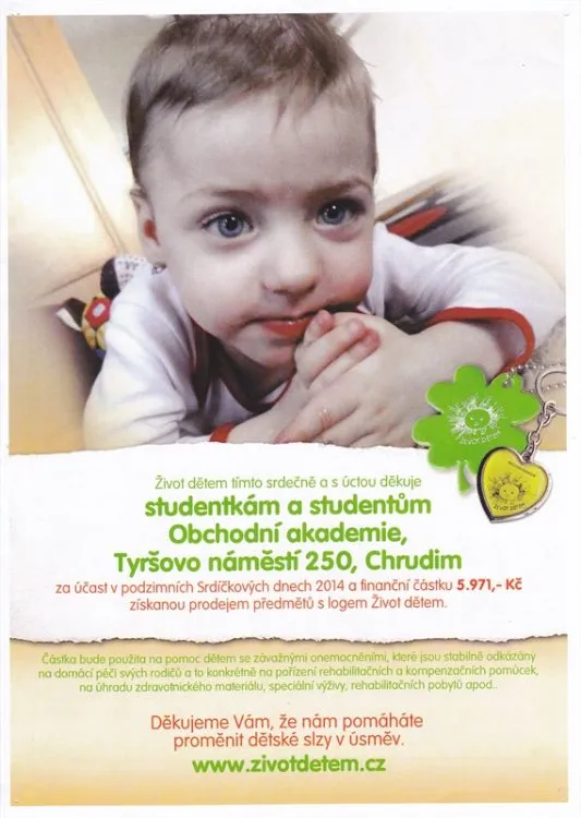 OA Chrudim se zapojila do Srdíčkových dnů