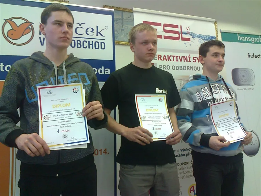XVII. ročník krajského kola Soutěže odborných dovedností učeň instalatér 2014 zná své vítěze ze SŠ Žamberk