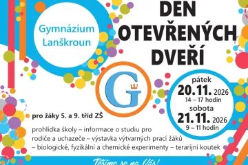 Den otevřených dveří Gymnázia Lanškroun