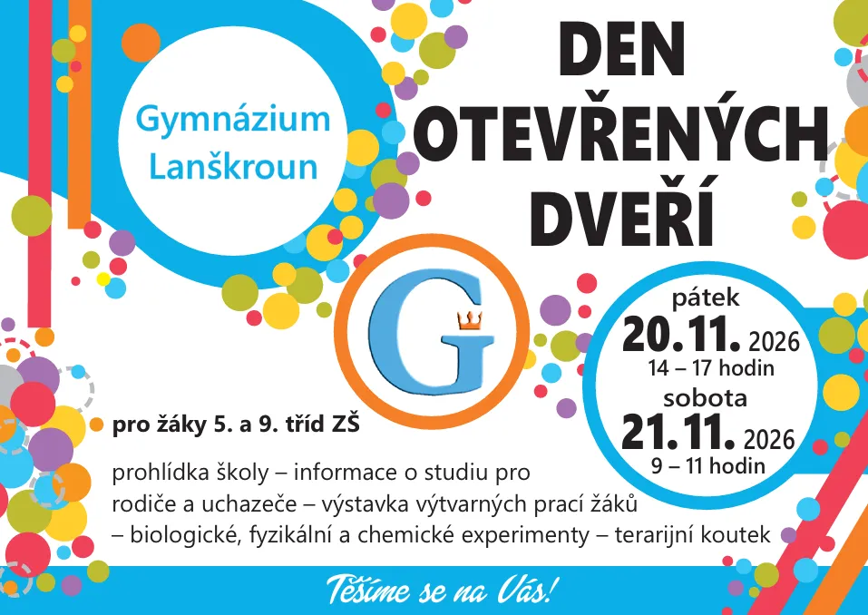 Den otevřených dveří Gymnázia Lanškroun