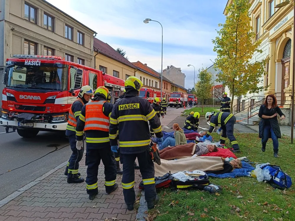 Požární poplach a&nbsp;cvičná evakuace na Gymnáziu Žamberk