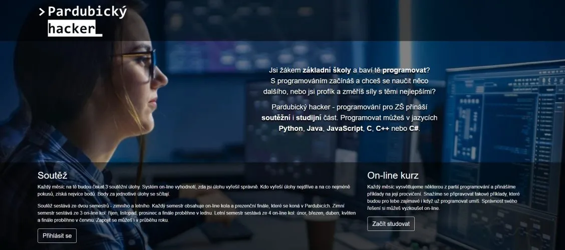 Pardubický hacker — vzdělávací soutěž v&nbsp;programování pro žáky ZŠ a&nbsp;nižších stupňů víceletých gymnázií (webinář s&nbsp;představením projektu)