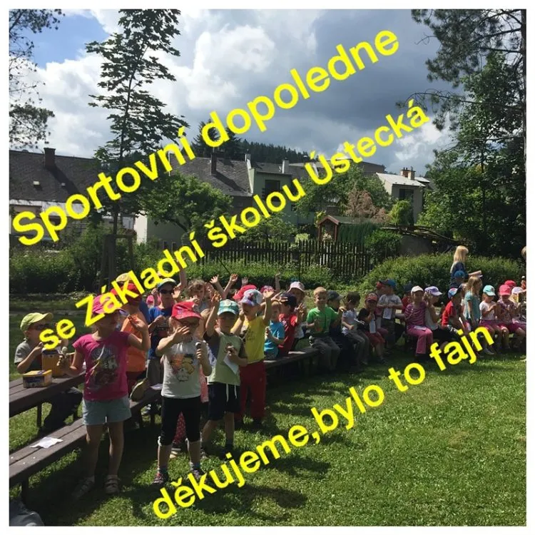 Sportovní dopoledne se ZŠ Ústecká v&nbsp;MŠ U&nbsp;Koupaliště