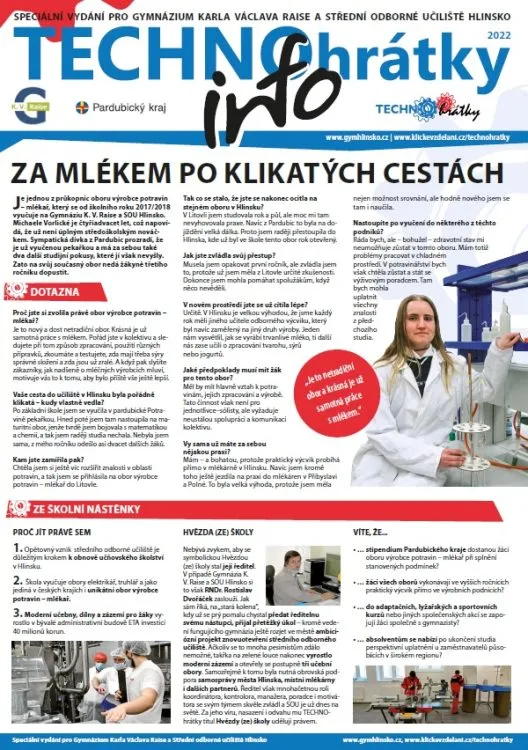 TECHNOhrátky info č. 5/2022 – Gymnázium K. V. Raise a&nbsp;Střední odborné učiliště Hlinsko