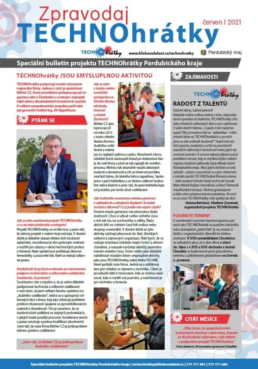 Červnový zpravodaj TECHNOhrátek přináší ochutnávku dalších výtvorů v&nbsp;soutěži Řemeslo doma II