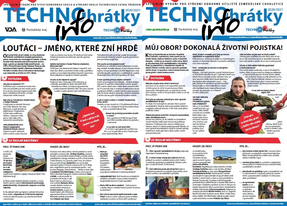 Bulletiny TECHNOhrátky info pro školy vznikají v&nbsp;„polních podmínkách“ pomocí mobilu a&nbsp;skype, studenti se sami fotografují
