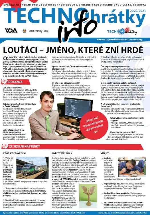 Vyšel poslední speciální bulletin TECHNOhrátky info pro střední školu v&nbsp;České Třebové