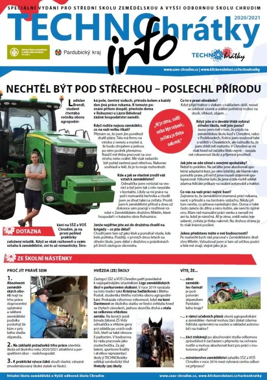 Do základních škol míří další speciální bulletiny TECHNOhrátky info – tentokrát o&nbsp;SŠ technické Vysoké Mýto a&nbsp;SŠ zemědělské a&nbsp;VOŠ Chrudim