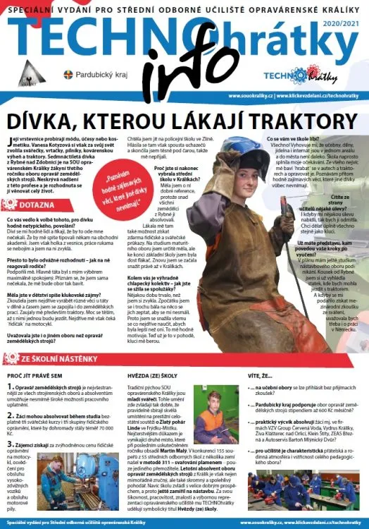 Jsou hotovy speciální bulletiny TECHNOhrátky info pro PSŠ Letohrad, SOU Svitavy a&nbsp;SOU opravárenské Králíky