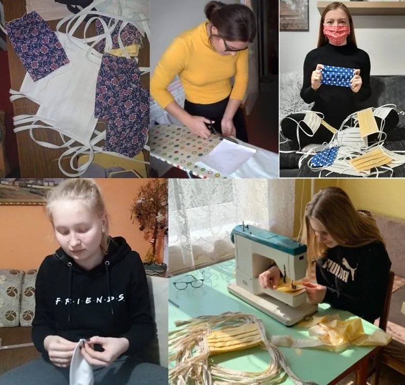 Fiktivní firma na svitavské obchodní akademii šila potřebné roušky.