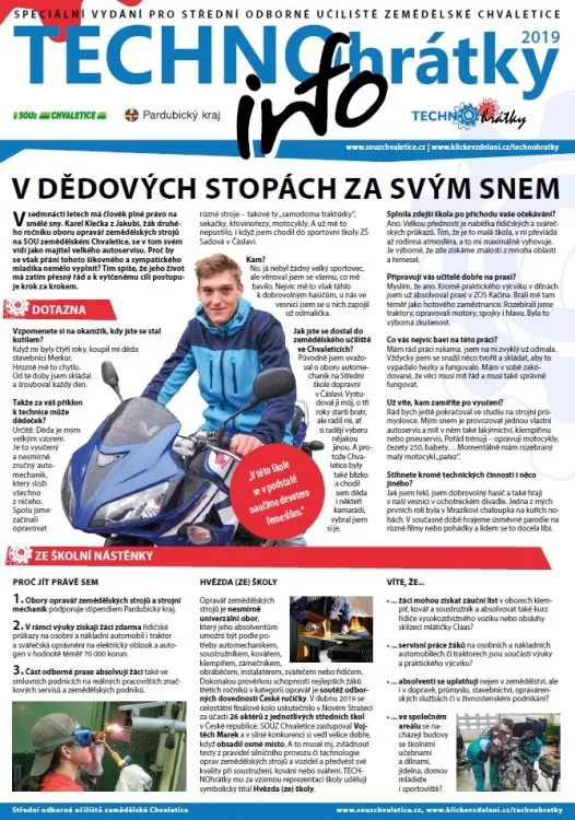 TECHNOhrátky info č. 9/2019 – Střední odborné učiliště zemědělské Chvaletice