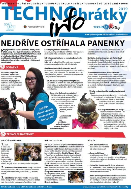 TECHNOhrátky info č. 7/2019 – Střední odborná škola a&nbsp;Střední odborné učiliště Lanškroun