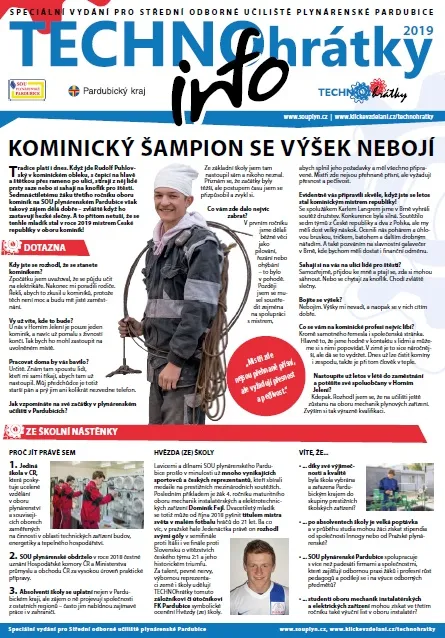 TECHNOhrátky info č. 4/2019 – Střední odborné učiliště plynárenské Pardubice