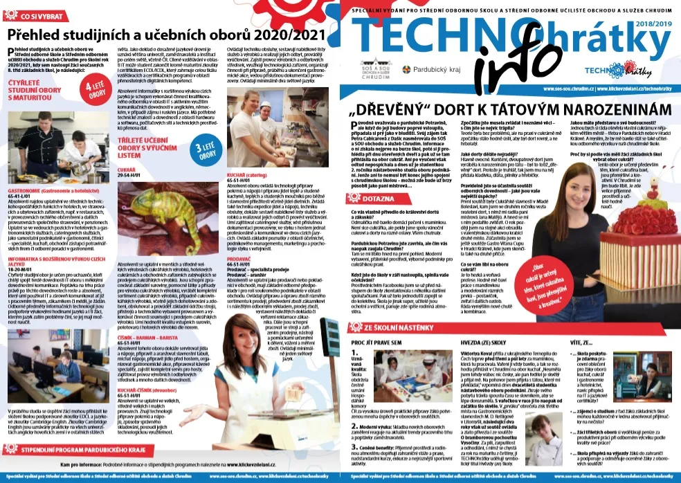 TECHNOhrátky info č. 3/2019 Střední odborná škola a&nbsp;Střední odborné učiliště obchodu a&nbsp;služeb Chrudim