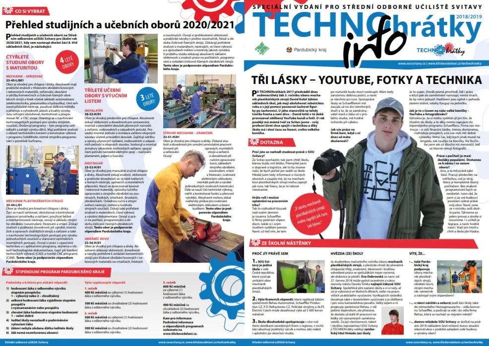 TECHNOhrátky info č. 1/2019 – Střední odborné učiliště Svitavy