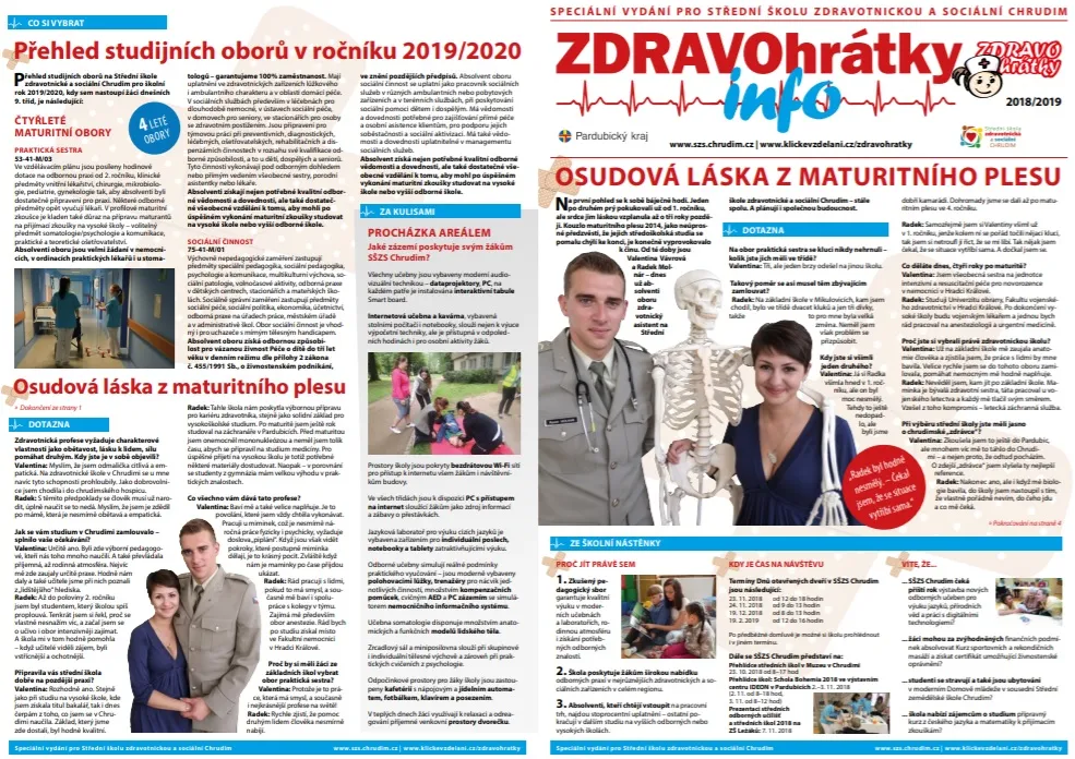 ZDRAVOhrátky info č. 1/2018 – Střední škola zdravotnická a&nbsp;sociální Chrudim