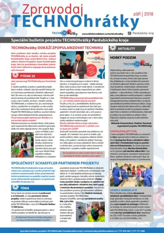 Vyšlo letošní čtvrté číslo Zpravodaje TECHNOhrátky
