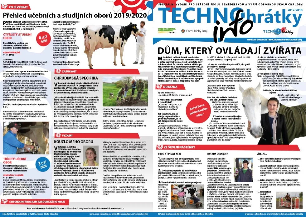 TECHNOhrátky info č. 7/2018 – Střední škola zemědělská a&nbsp;Vyšší odborná škola Chrudim