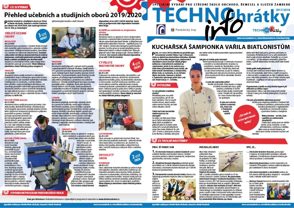 TECHNOhrátky info č. 6/2018 Střední škola obchodu, řemesel a&nbsp;služeb Žamberk